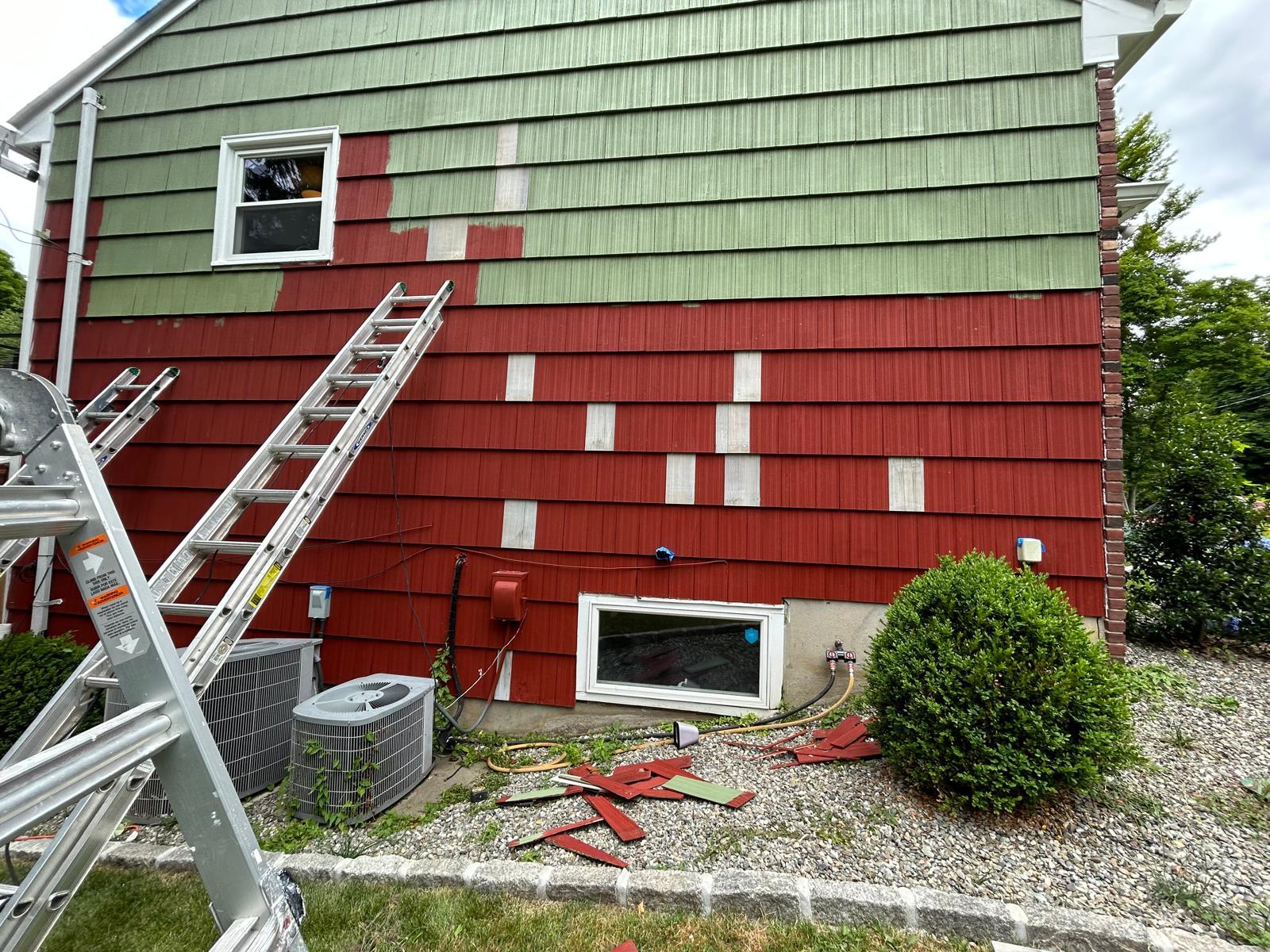 Siding transition during replacement in Mount Kisco