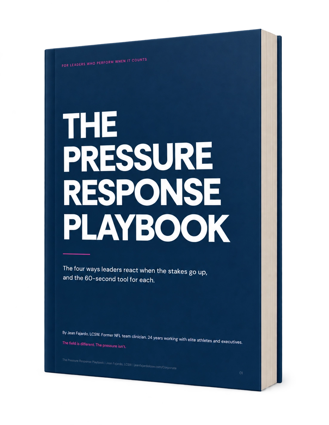 The Pressure Response Playbook, a free guide by Jean Fajardo, LCSW