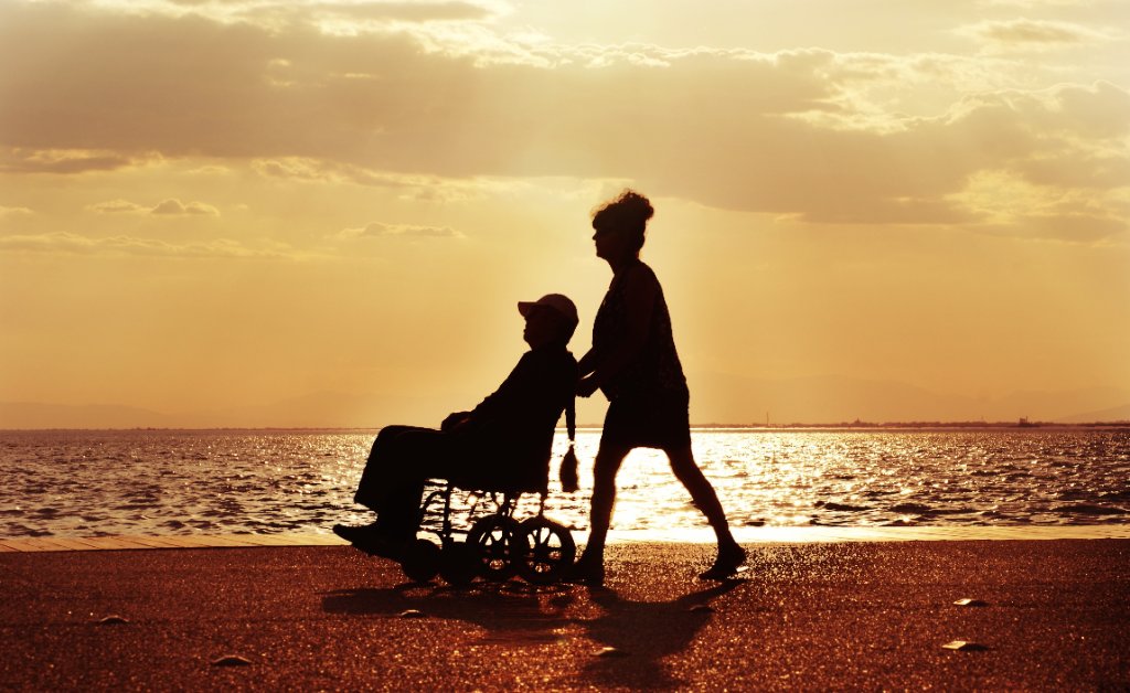 Support worker helping participant