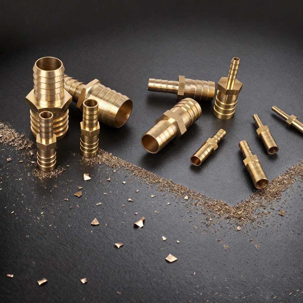 Brass Hose Barbs & Male Unions