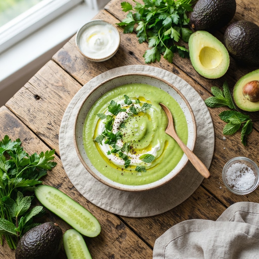 Cucumber Avocado Blender Soup