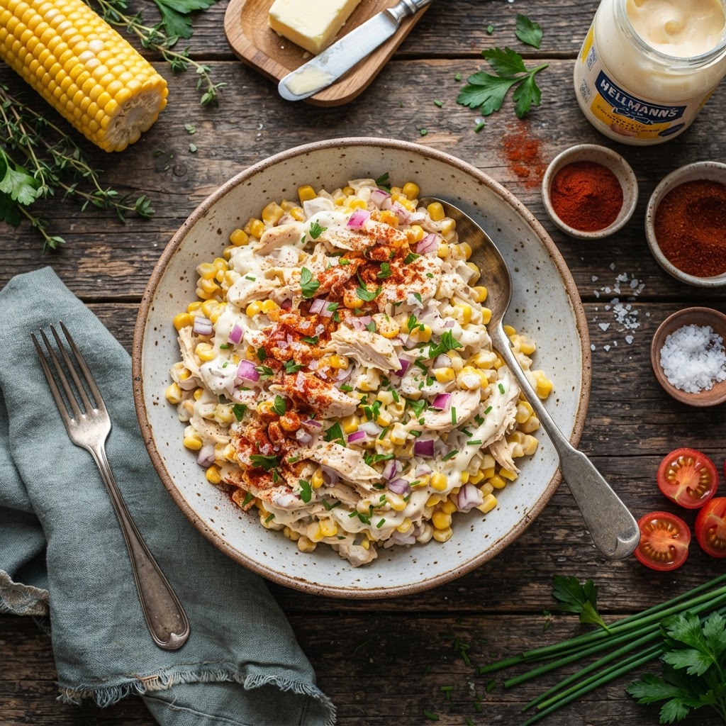 Creamy Chicken and Corn Salad