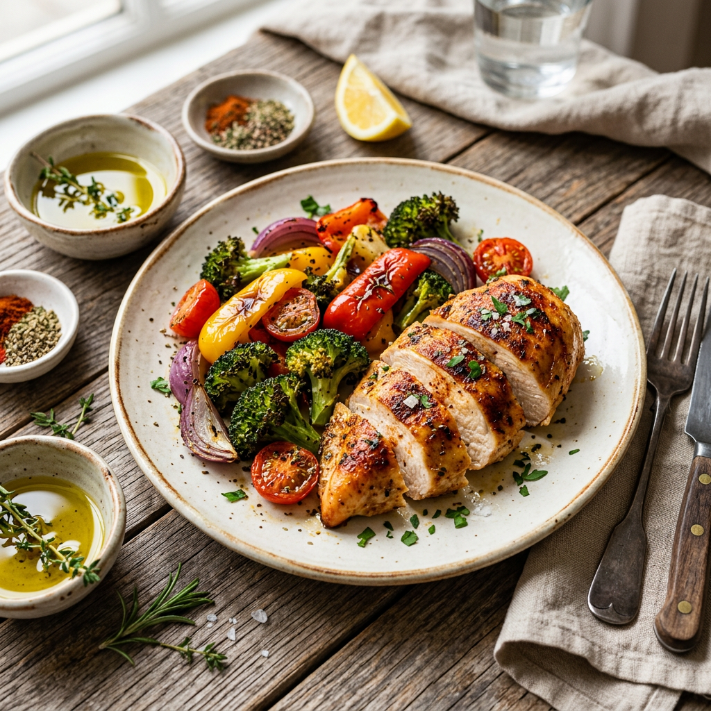 Air Fryer Chicken & Veggies