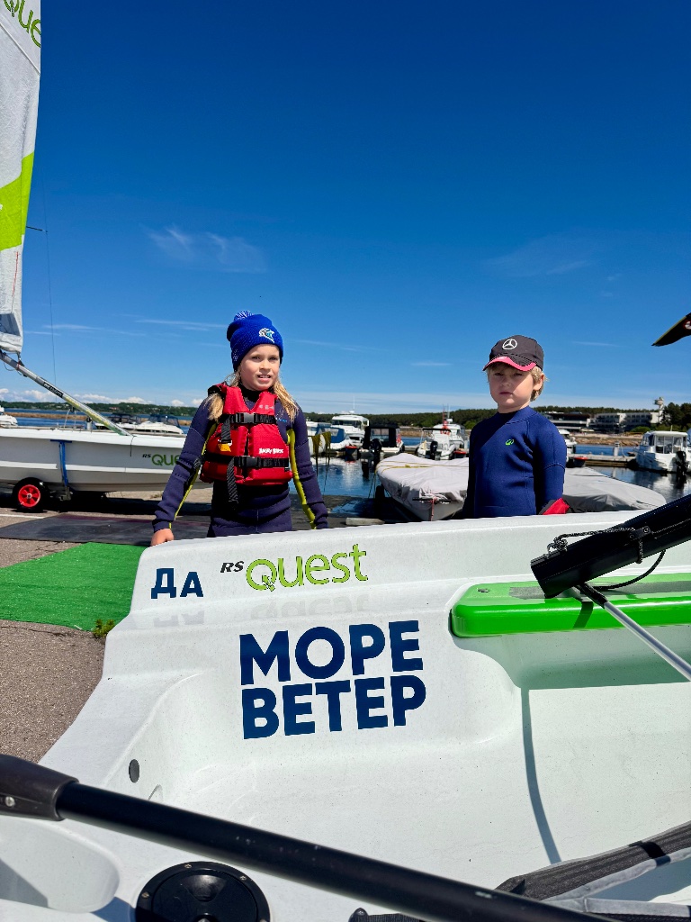 Children sailing RS Quest boat Tallinn