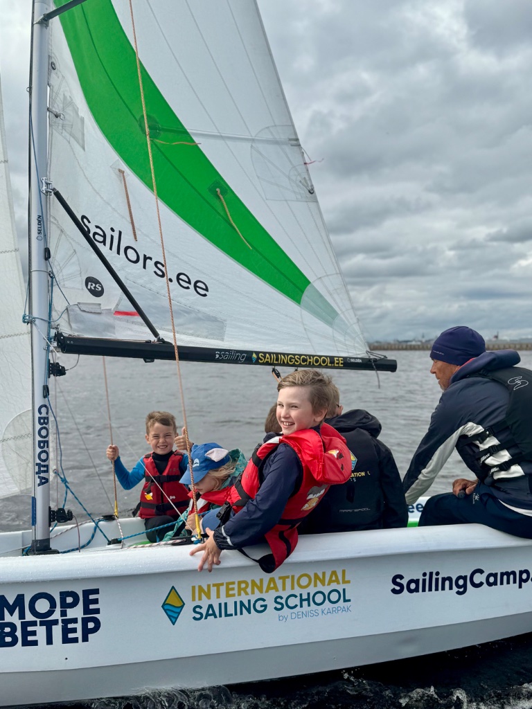 Children on sailing boat at SailingCamp.ee