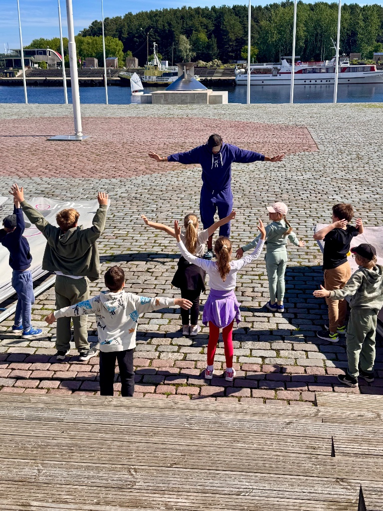 Sailing camp warm-up exercises Pirita