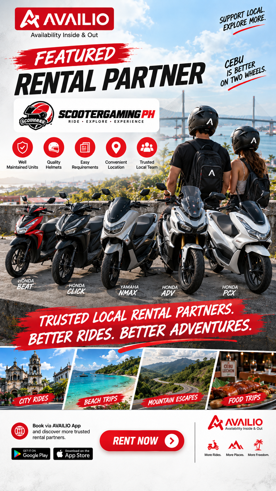 Featured rental partner — Scootergaming PH.