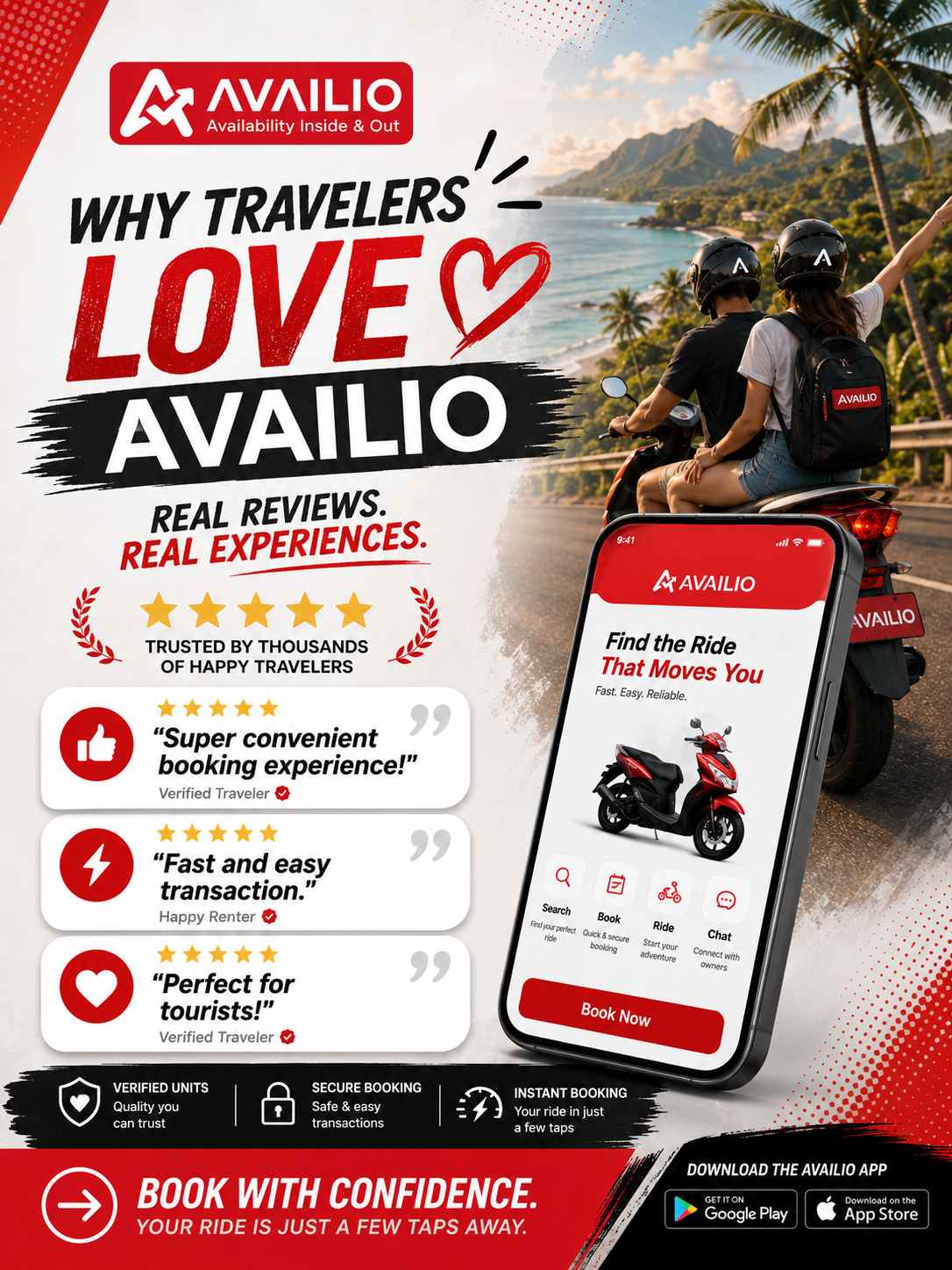 Why travelers love AVAILIO — real reviews.