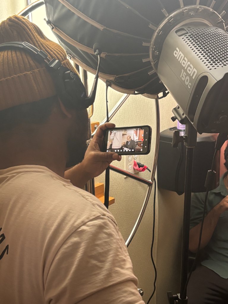 Monitoring playback on set