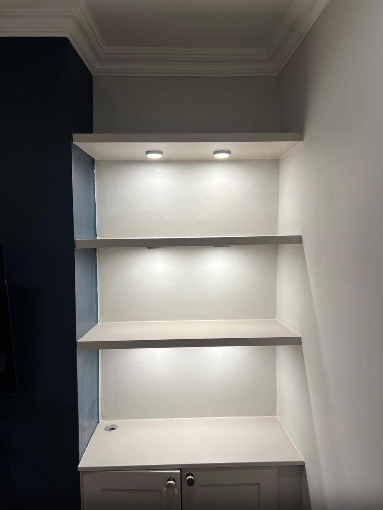 Alcove shelving and decorating