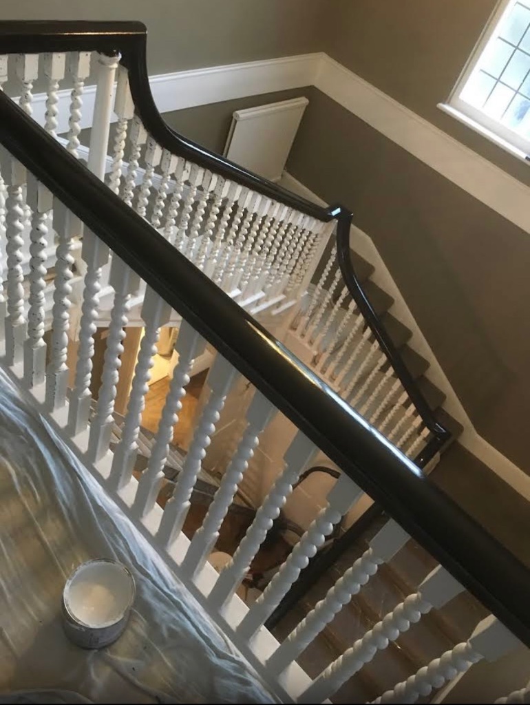Staircase wood painting and varnishing