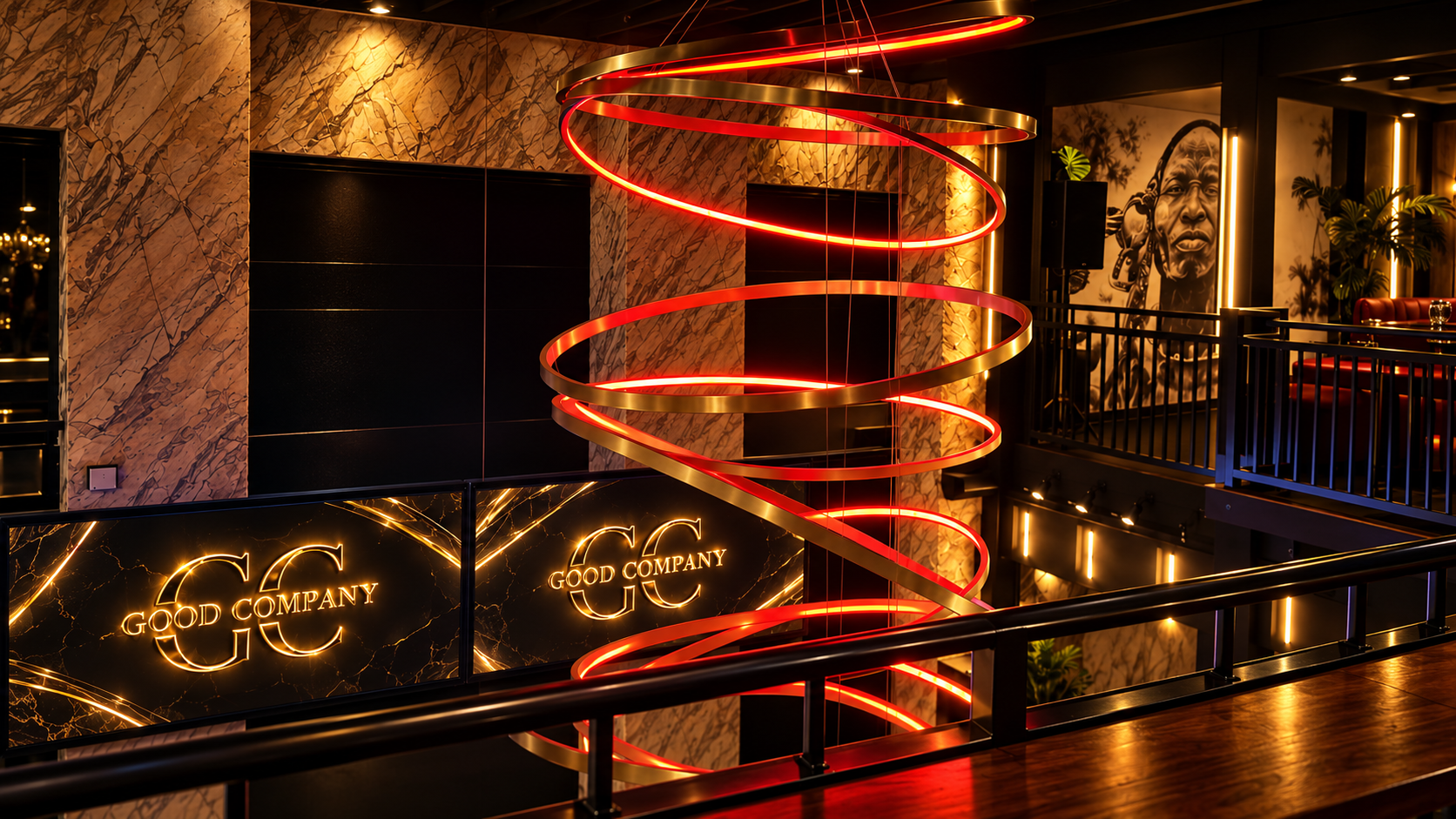 Good Company signature spiral chandelier