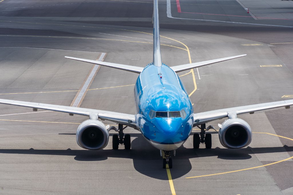 Commercial airliner on airport tarmac