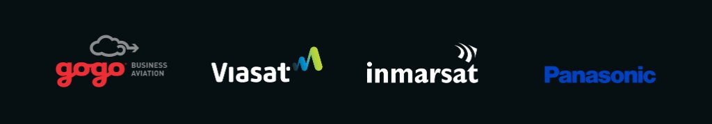 In-flight connectivity competitors: Gogo, Viasat, Inmarsat, Panasonic