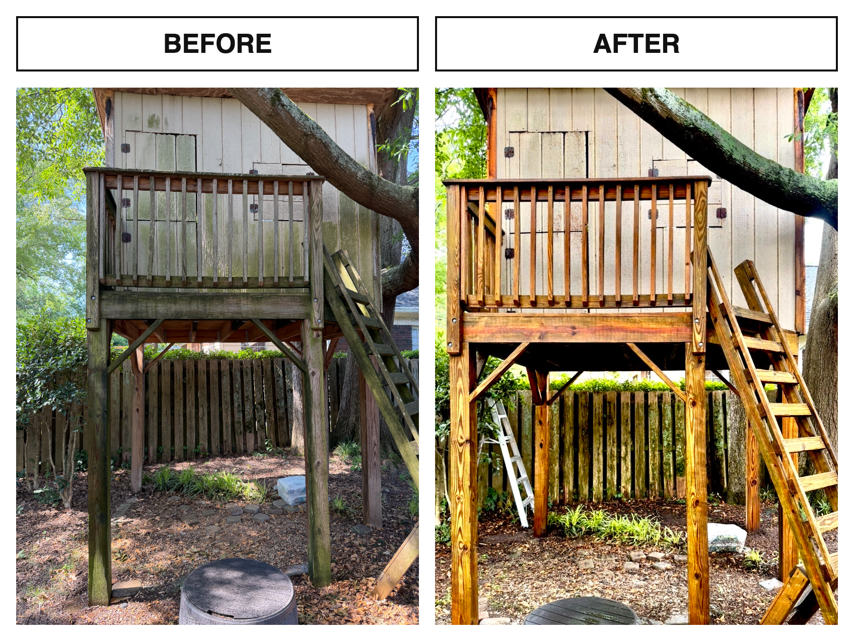 Before & After · Wood Restoration