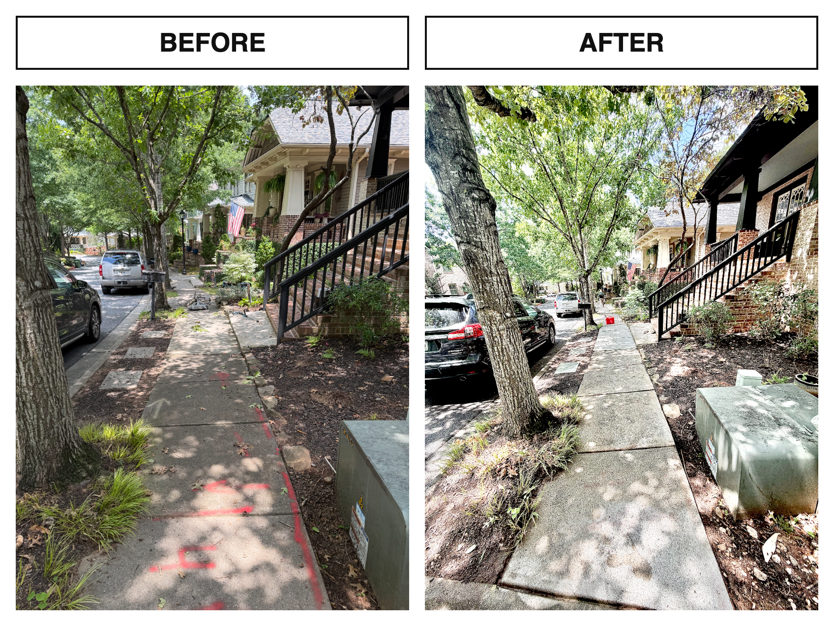 Before & After · Walkway Cleaning