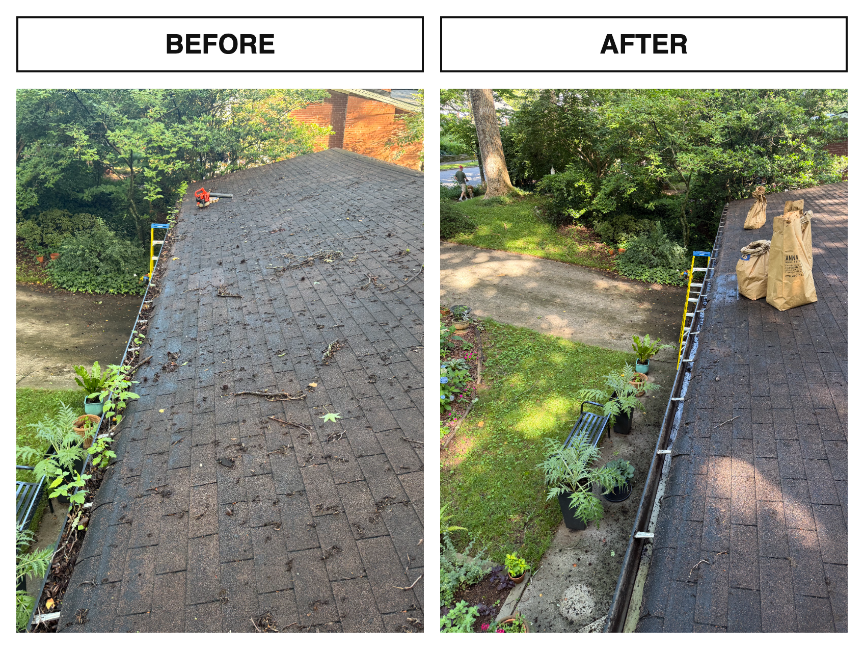 Before & After · Gutter Cleaning