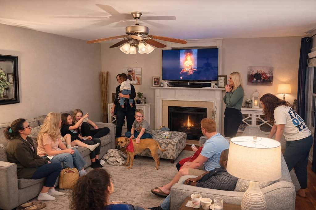 House church gathering in a living room