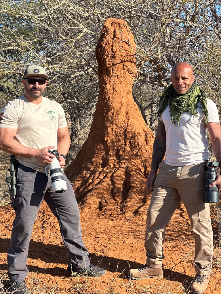 Two veterans by the termite mound