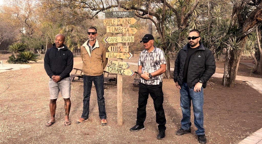 Veterans at the sign post