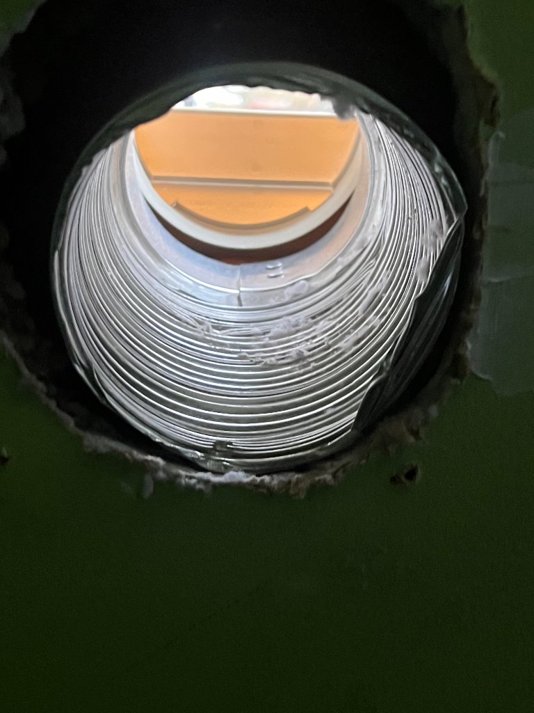Dryer vent after cleaning