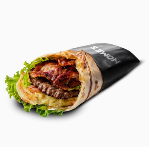 Roll steak bacon galette pommes de terre