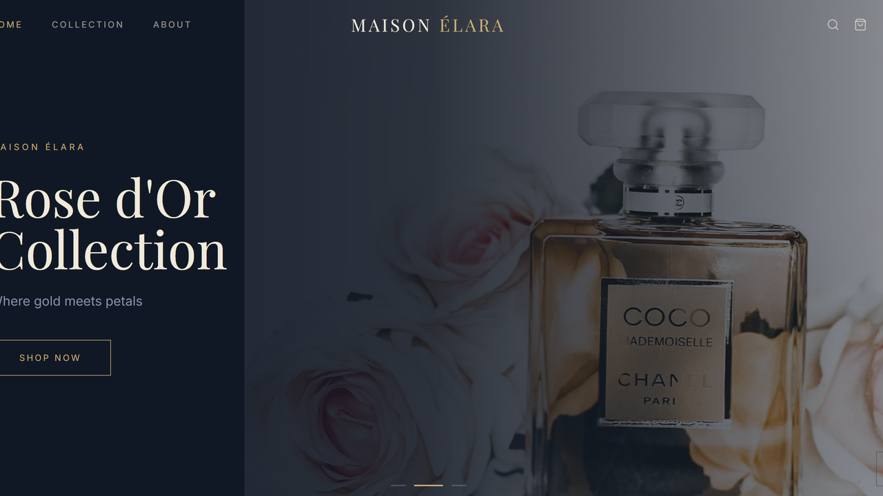 Premium Online Perfumes Store template preview