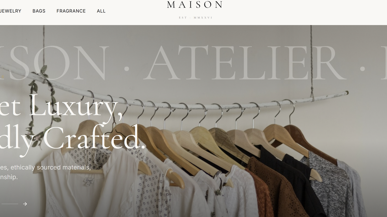 Maison Ecommerce Store App template preview