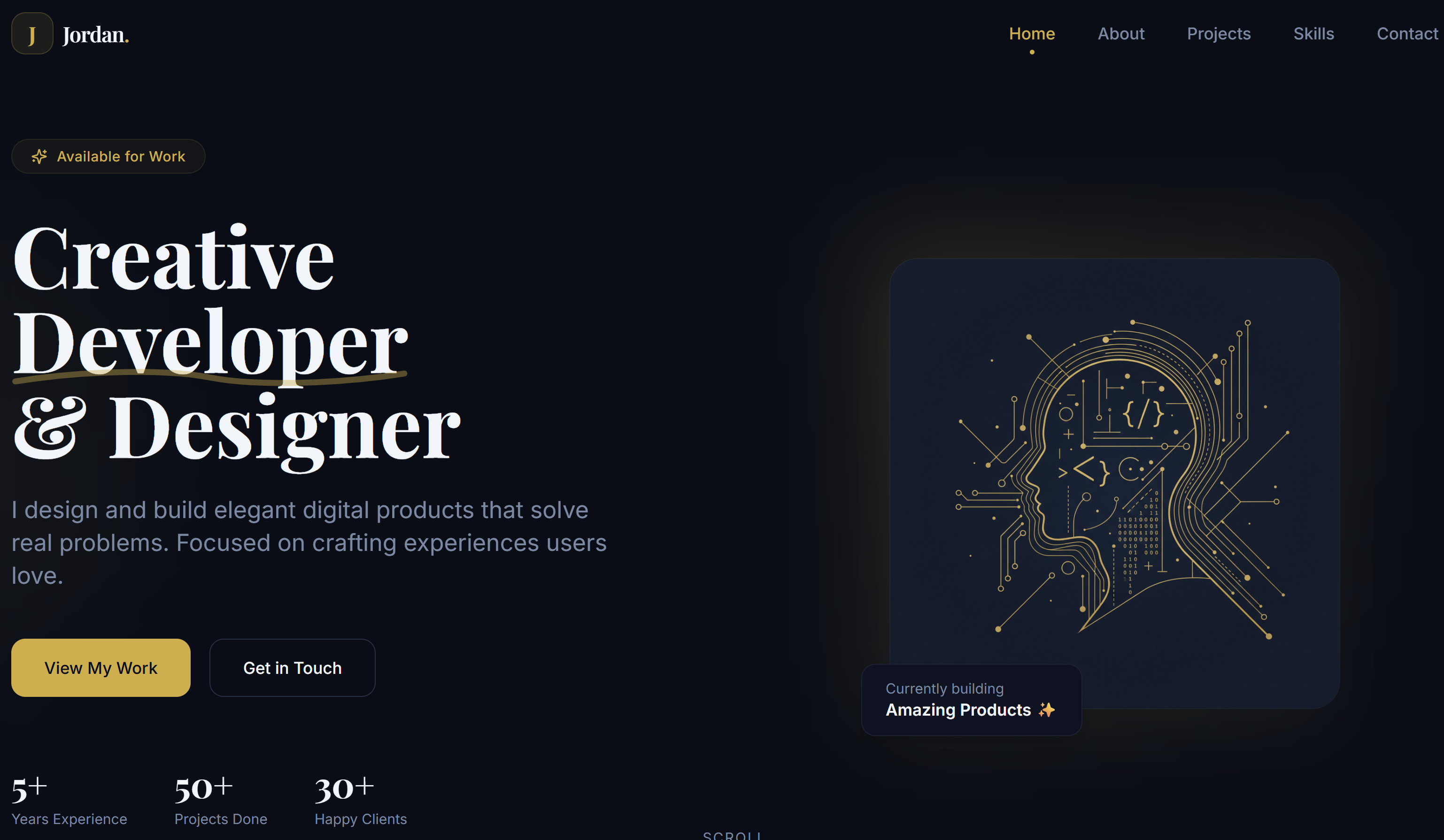 Nexus Portfolio template preview
