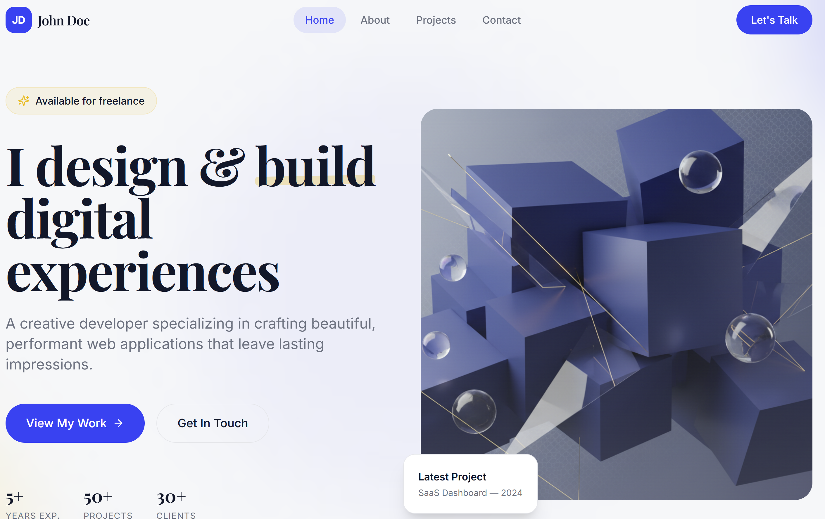 Personel Portfolio template preview