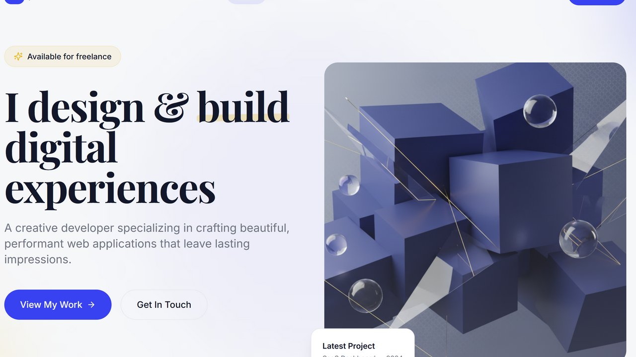 Personel Portfolio template preview