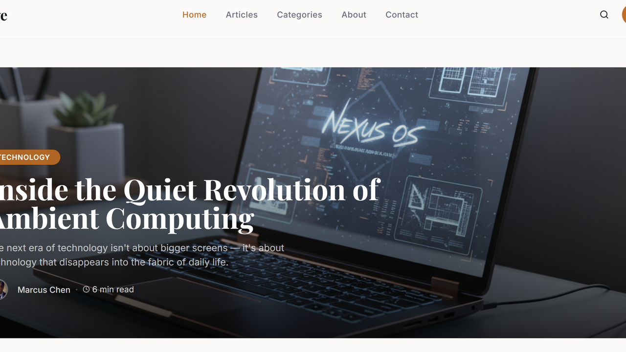 Blogging Website  template preview