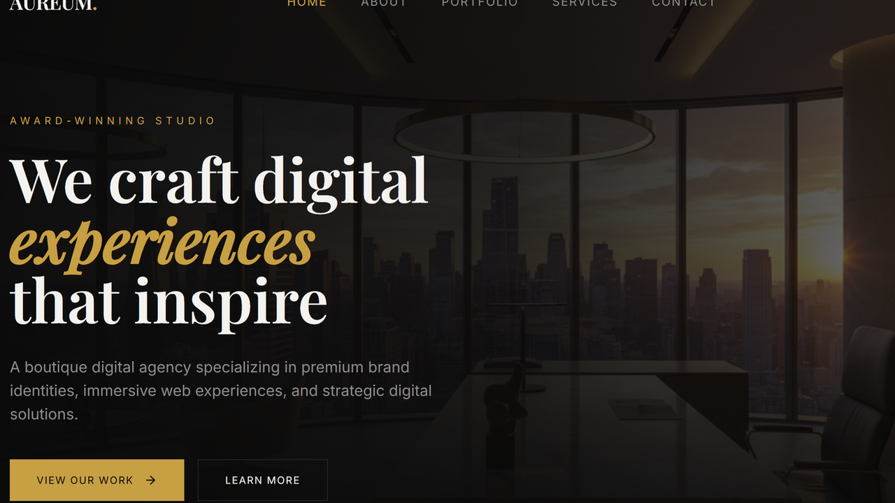 Elysian Portfolio template preview