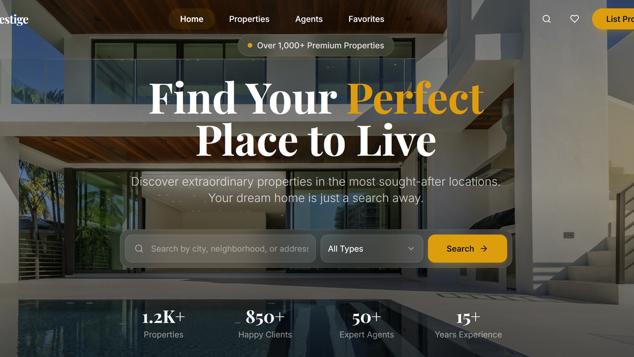 Estato Premium Real Estate Agency template preview