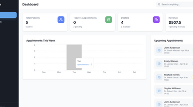 ClinicFlow template preview