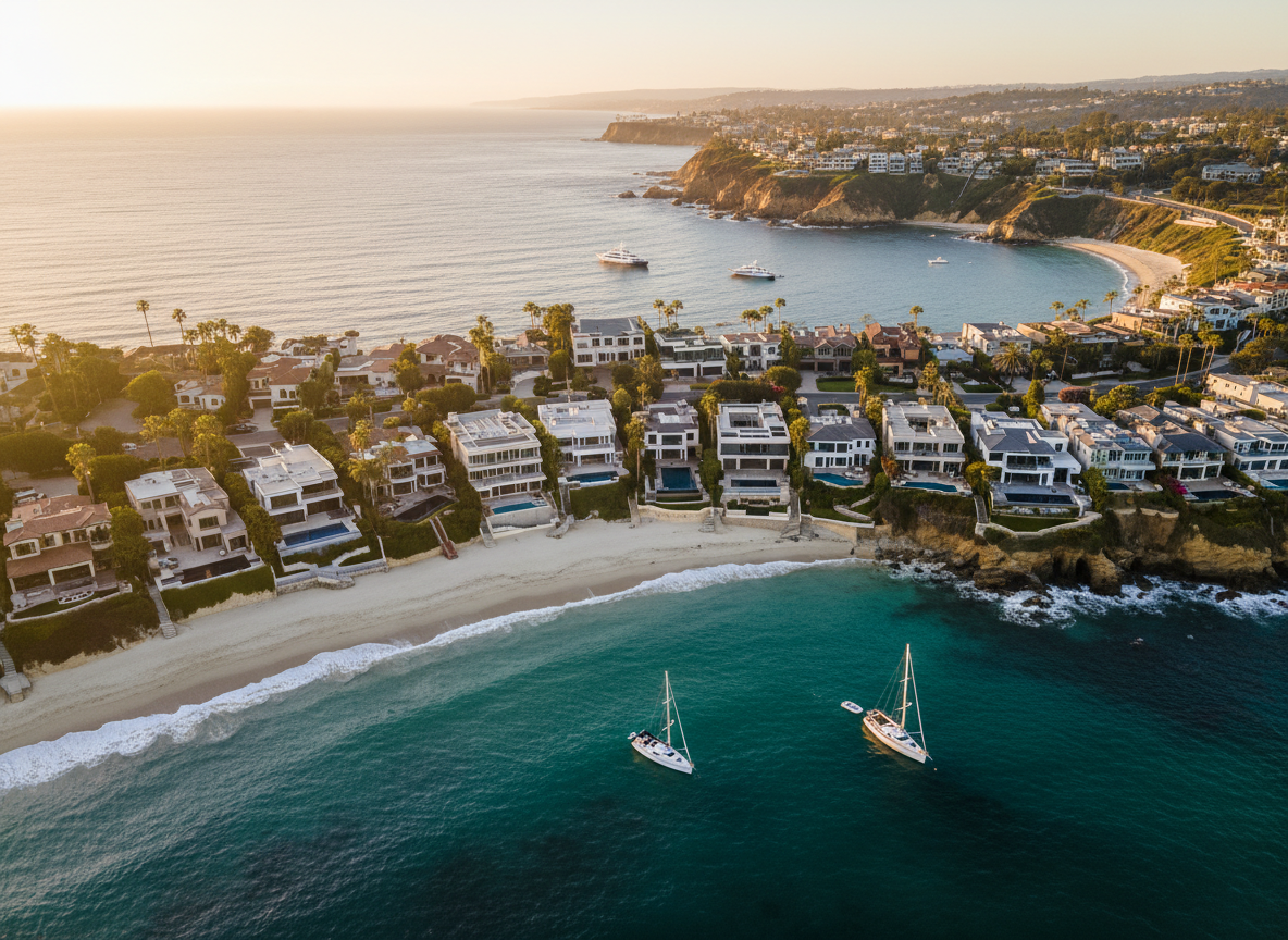 Oceanfront luxury homes California coast