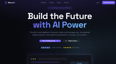 Nexus Ai Landing Page template preview