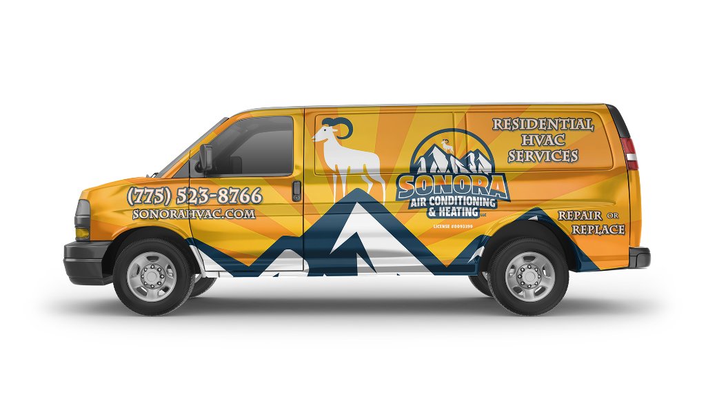 Sonora Air Conditioning & Heating - Vehicle Wrap Mockup