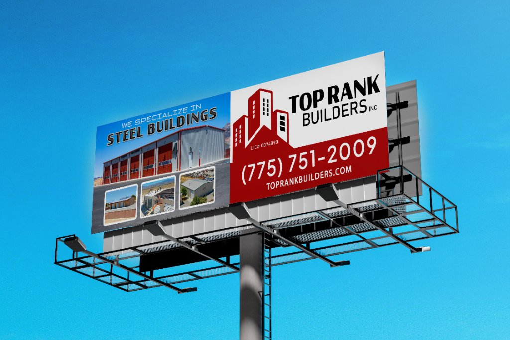 Top Rank Builders Inc. - Billboard on Highway 160