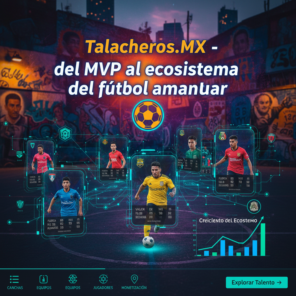 Talacheros.MX — del MVP al ecosistema del fútbol amateur