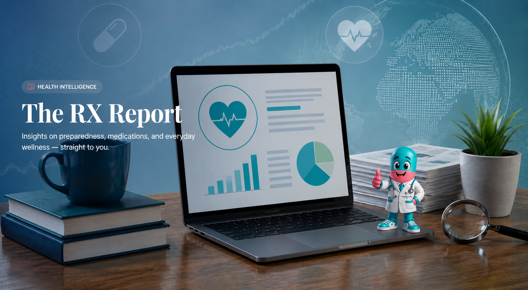 The RX Report — health intelligence dashboard and research workspace