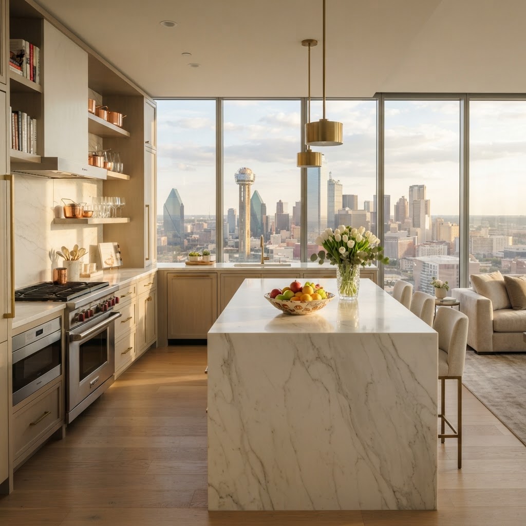 Luxury Dallas high-rise kitchen