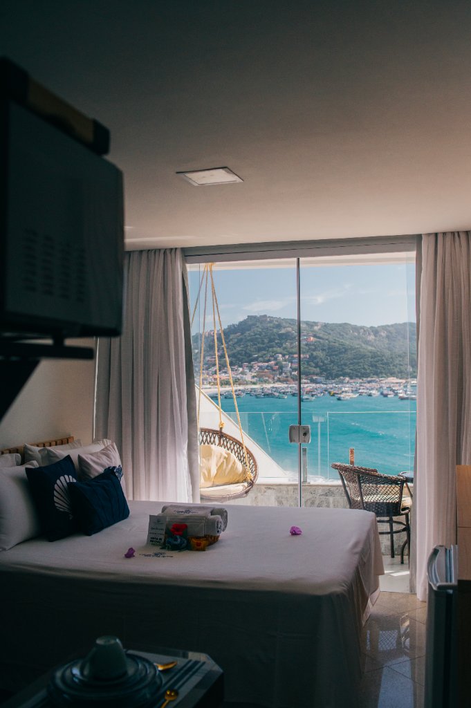 Quarto com vista para o mar