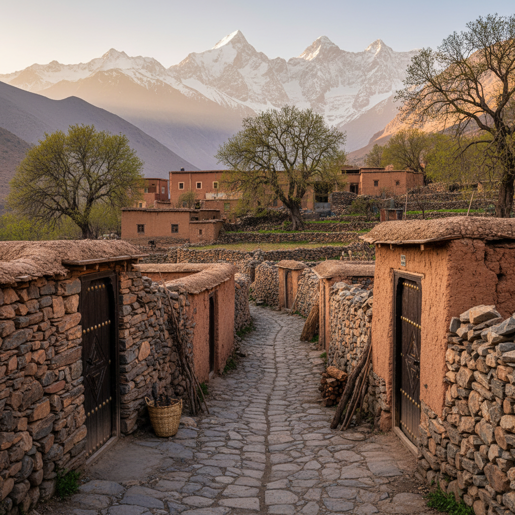 Traditional Amazigh house in the High Atlas Mountains near Imlil