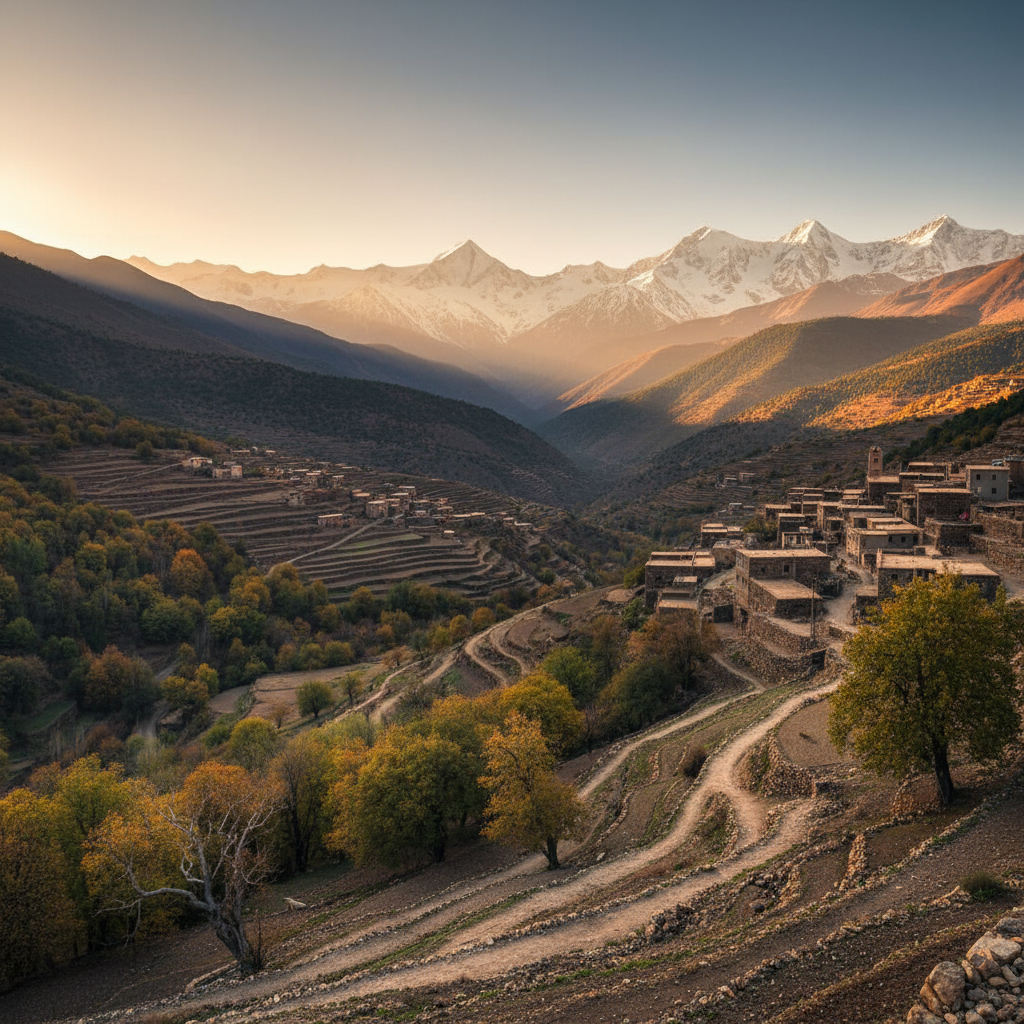 High Atlas mountain culture and oral storytelling near Imlil