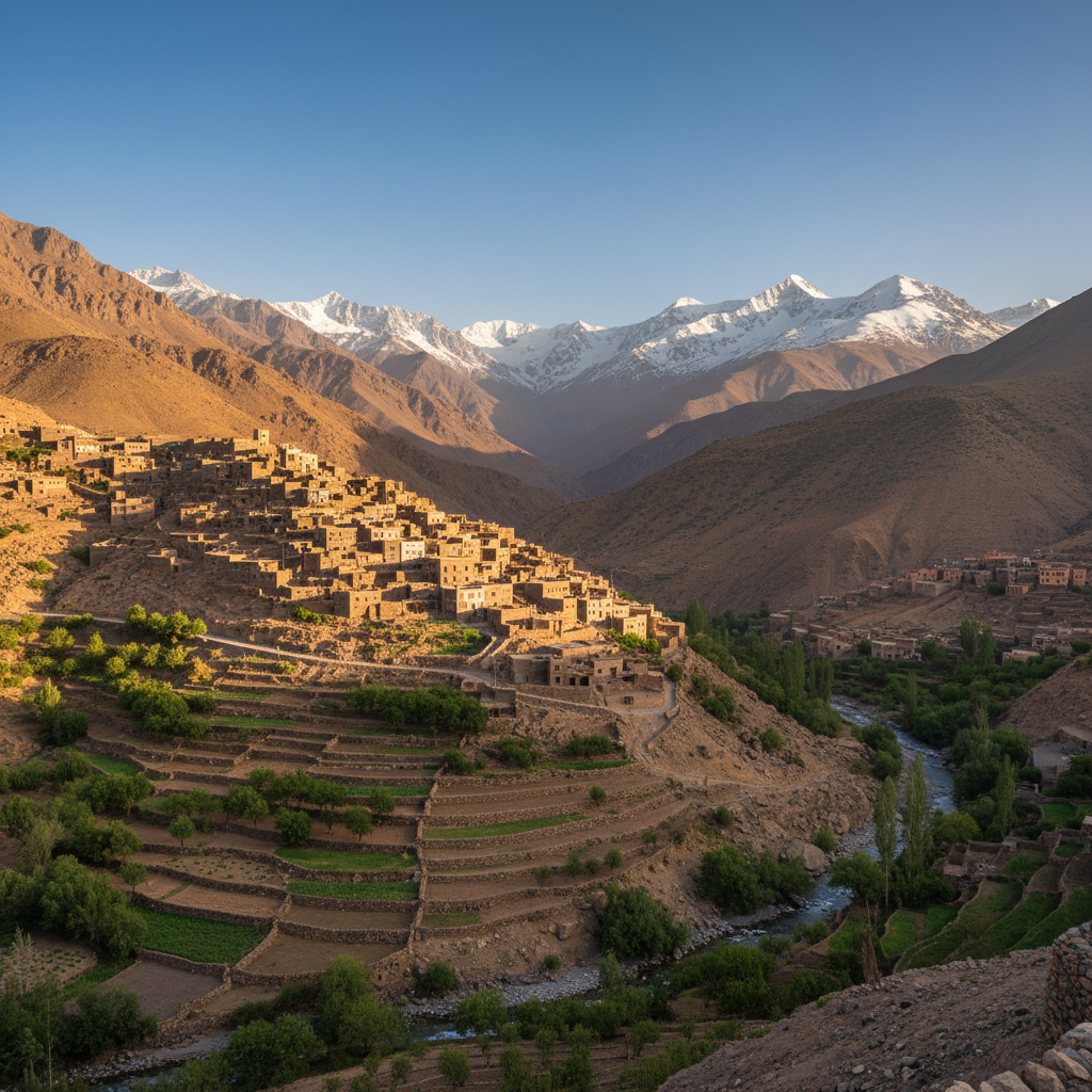 Imlil village in the High Atlas Mountains near Marrakech