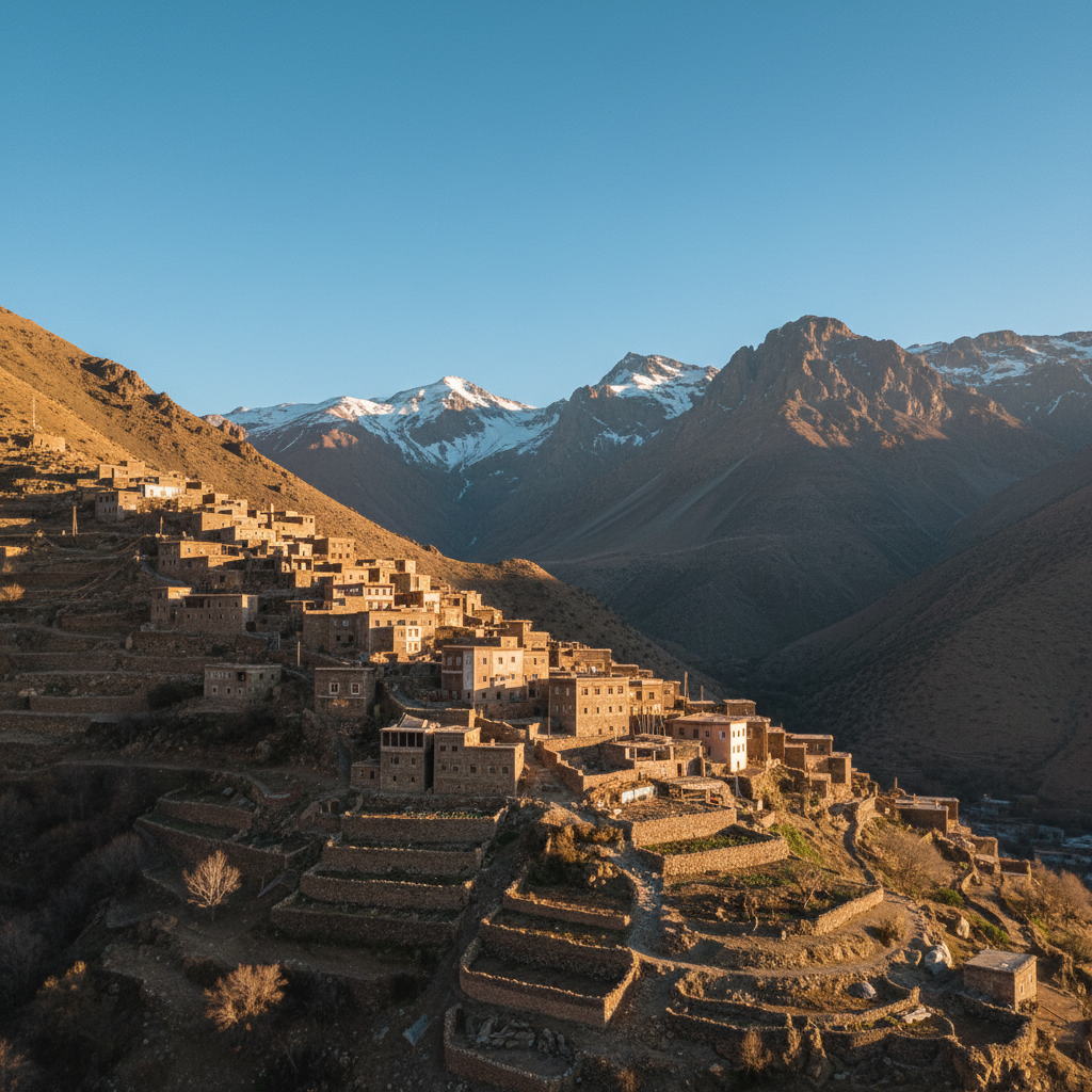 Imlil village in the High Atlas Mountains near Marrakech