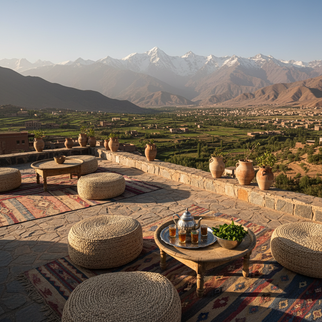 Amazigh hospitality in Mzik near Imlil High Atlas Mountains