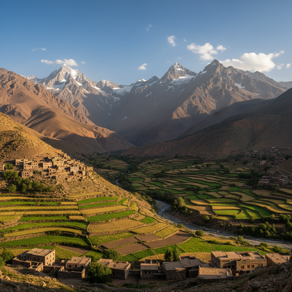 Imlil village in the High Atlas Mountains near Marrakech