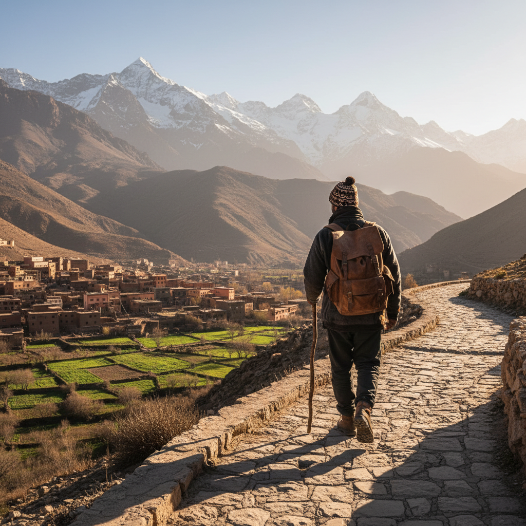 Licensed Amazigh guide in the High Atlas Mountains